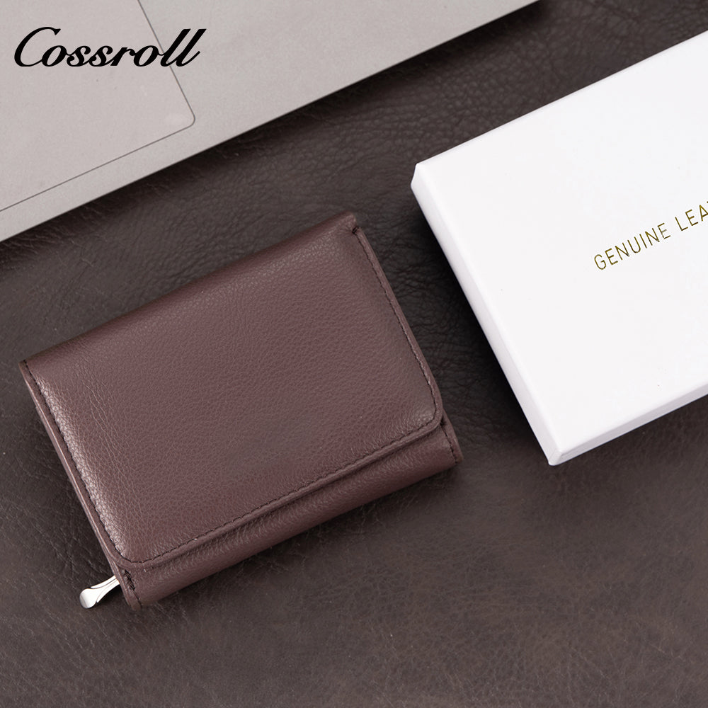 Short women's trifold wallet with large capacity new style multi-functional multiple card slots and coin pocket