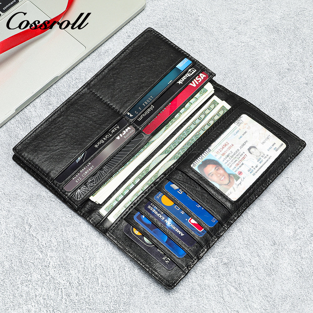 Crocodile Men's Wallet Handmade Genuine Crocodile Print Money Clip Business Large Capacity Leather Wallet