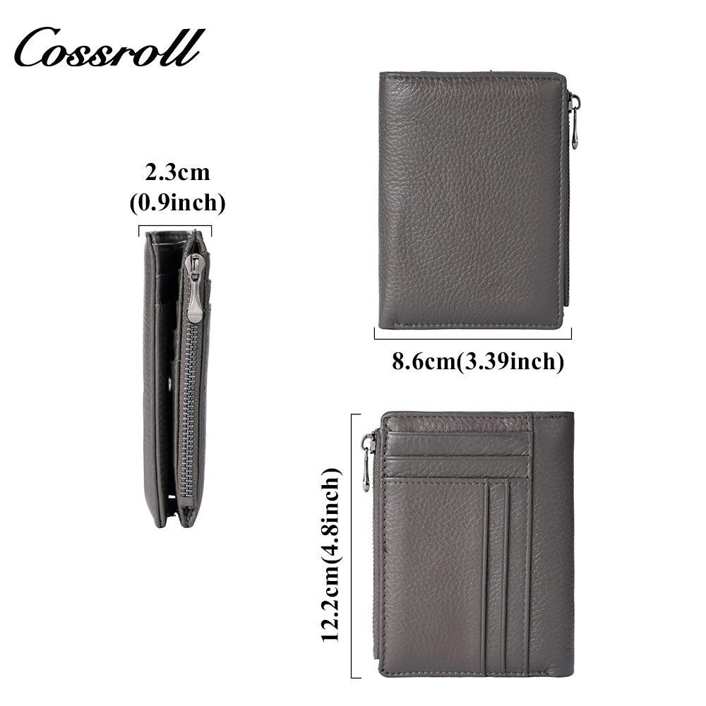 Leather Goods Factory Genuine Leather Wallet Multi-Card Slot Zipper Wallet Large Capacity Multifunctional Women's Wallet