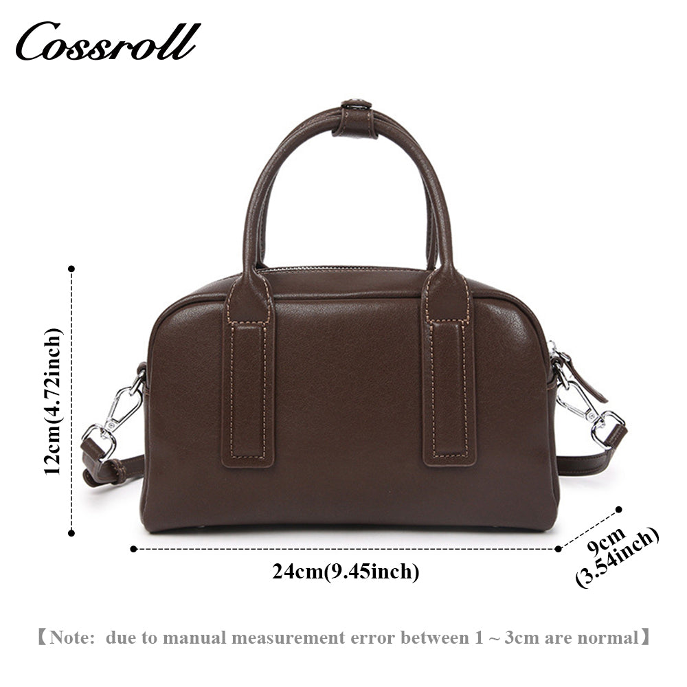 Genuine Leather Women's Bag Shoulder Bag 2025 New Premium Feeling Boston Handbag Female Crossbody Bag