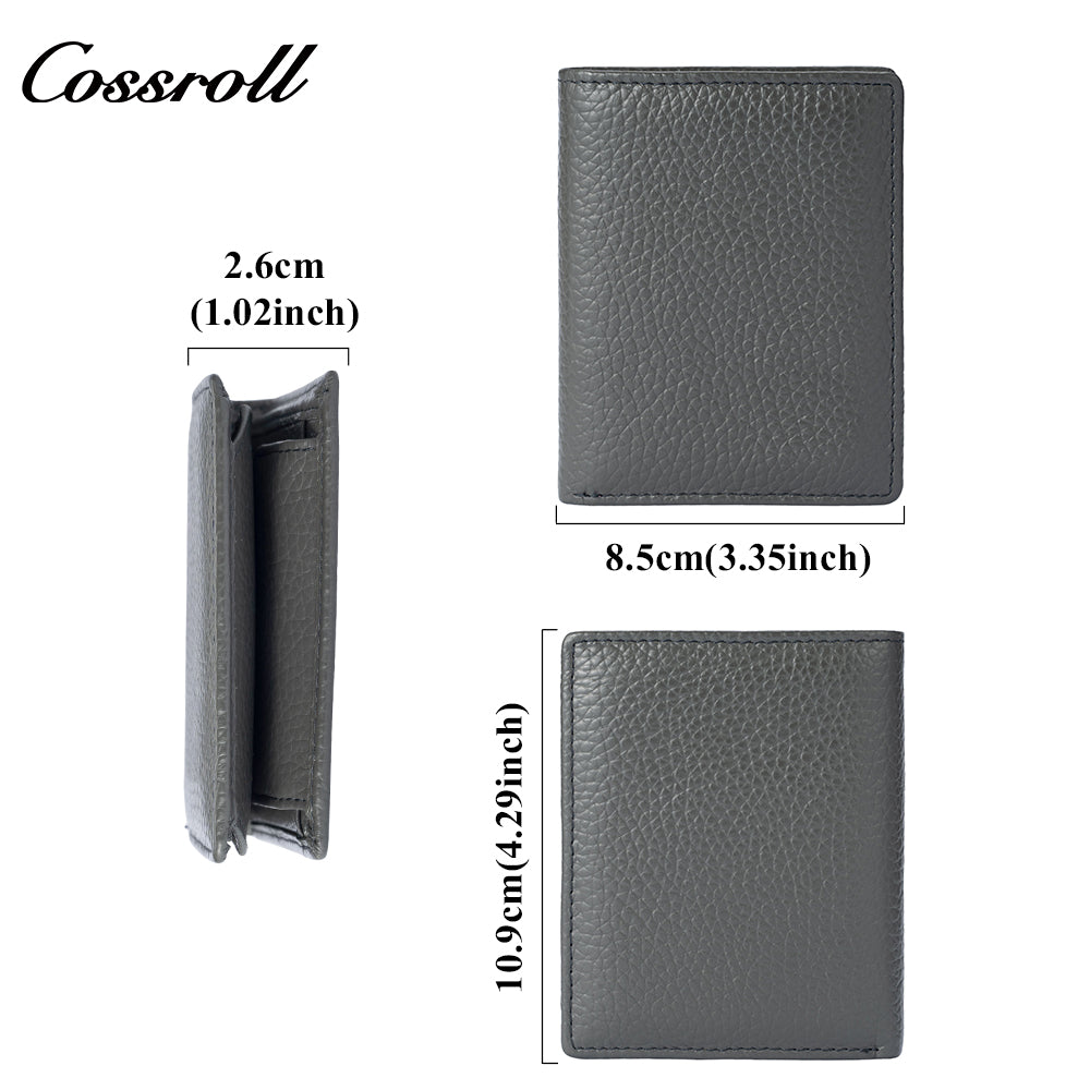 Genuine leather wallet for women short style zipper closure large capacity multiple card slots anti-theft