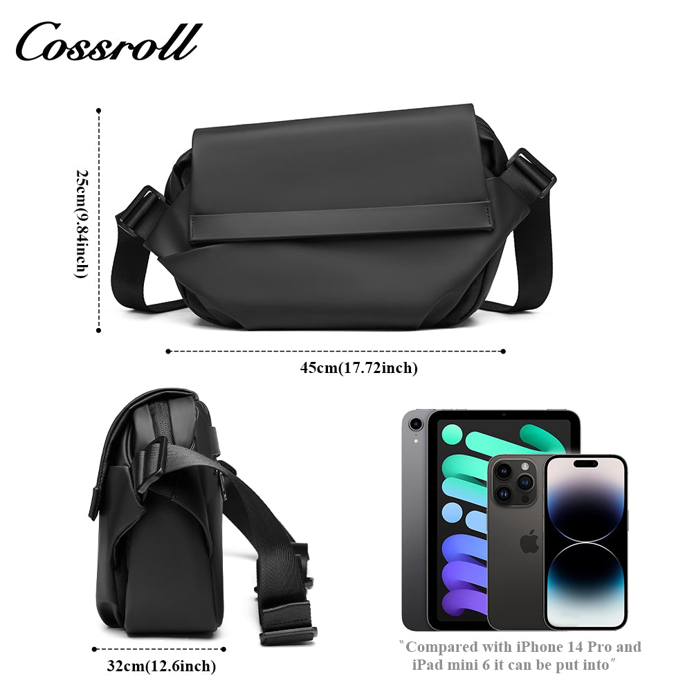 Men's functional crossbody waterproof ipad multifunctional chest bag