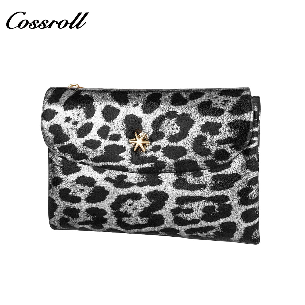 Spot explosive short purse female 2024 new wallet three fold leopard print wallet zero wallet