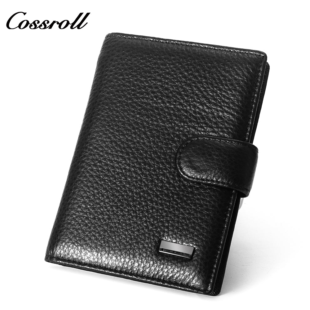China Factory Promotion branded mens wallet men leather Lychee leather