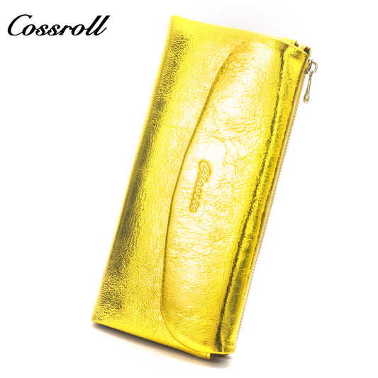 China Supplier real leather women's leather purse women pearl pattern