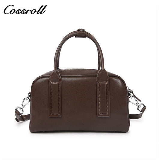 Genuine Leather Women's Bag Shoulder Bag 2025 New Premium Feeling Boston Handbag Female Crossbody Bag