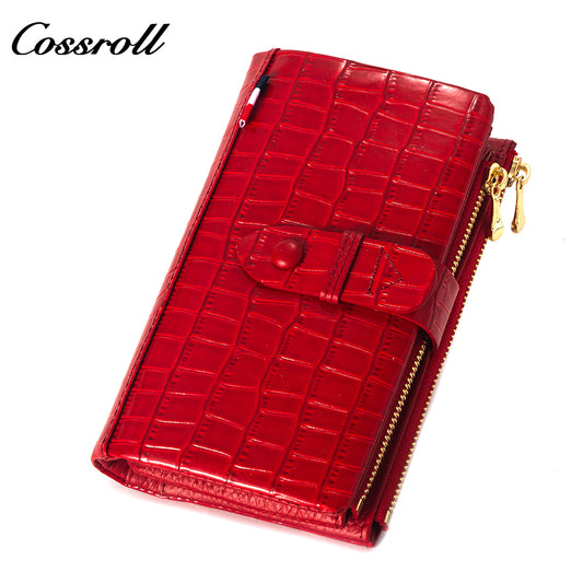 Most Selling Products cowhide wallet crocodile texture patent leather