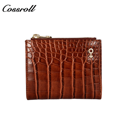 Europe and the United States crocodile pattern multi-card slot card wallet multifunctional retro coin purse