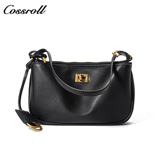 Crossbody Fashion Vegetable Tanned Leather rodeo Women's Bag Premium Feeling Hundred Underarm Bag Female New Commuter Shoulder Bag