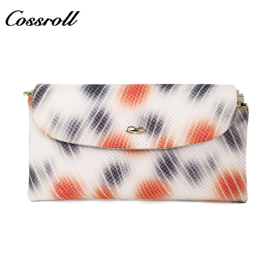 Genuine Leather Multifunctional Long Wallet Women's Fashion Soft Leather Texture Clutch Large Capacity Storage walle Clash Color Money Clip