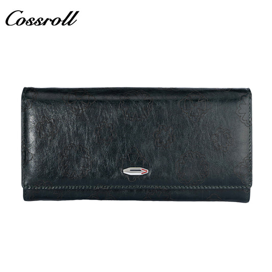 Professional Manufacturer large leather purse manufacturers custom geniune leather wallet