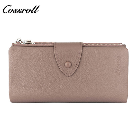 Innovative Design ladies purses multiple slots geniune leather wallet Lychee leather
