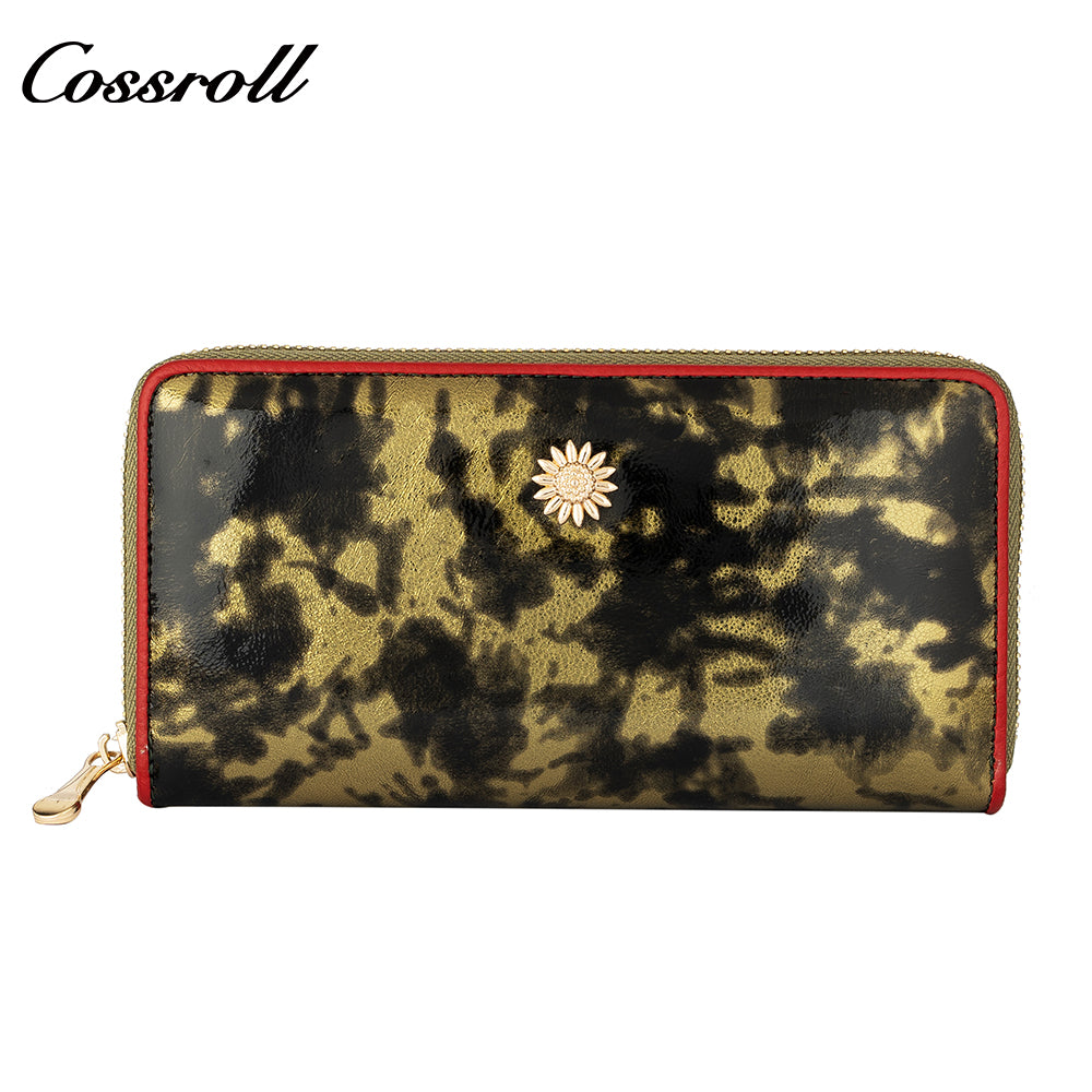 Most Popular best brand leather long wallet female Genuine Leather