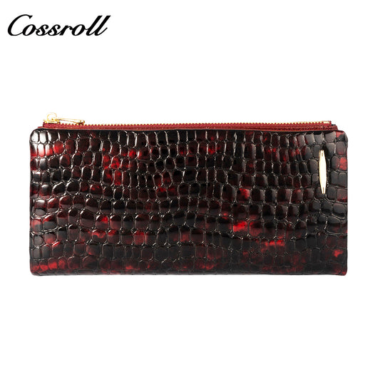 High Quality Wholesale Custom Cheap luxury leather crocodile texture Genuine Leather