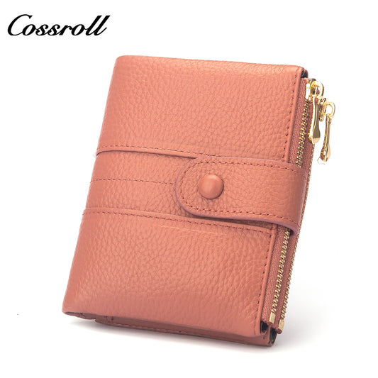 Innovative Design ladies purses multiple slots geniune leather wallet Lychee leather