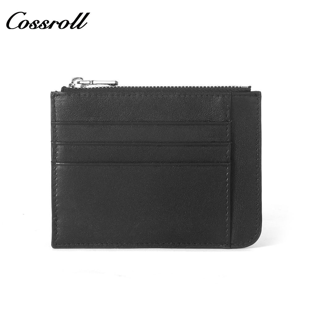 Online Shop Hot Selling high premium slim geniune leather Card wallet Lychee leather