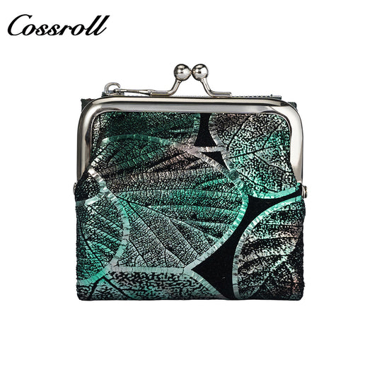 Chinese style retro hand-made wallet buckle coin purse Chinese style card wallet