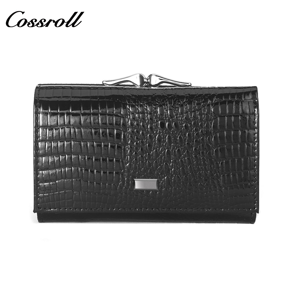 2024 Hot New Products real leather long crocodile texture patent leather