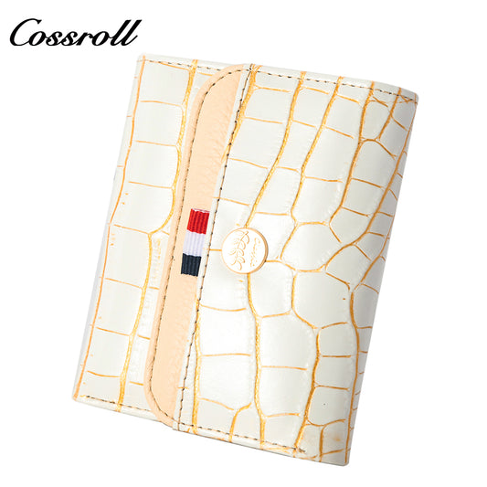 Best Selling Promotional Price luxury leather travel crocodile texture Genuine Leather