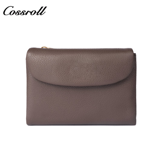Women's wallet leather short wallet, fashionable soft leather, large capacity with multiple card slots.