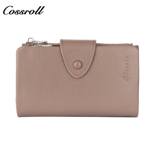 Wholesale High Quality ladies purse geniune leather wallet Lychee leather