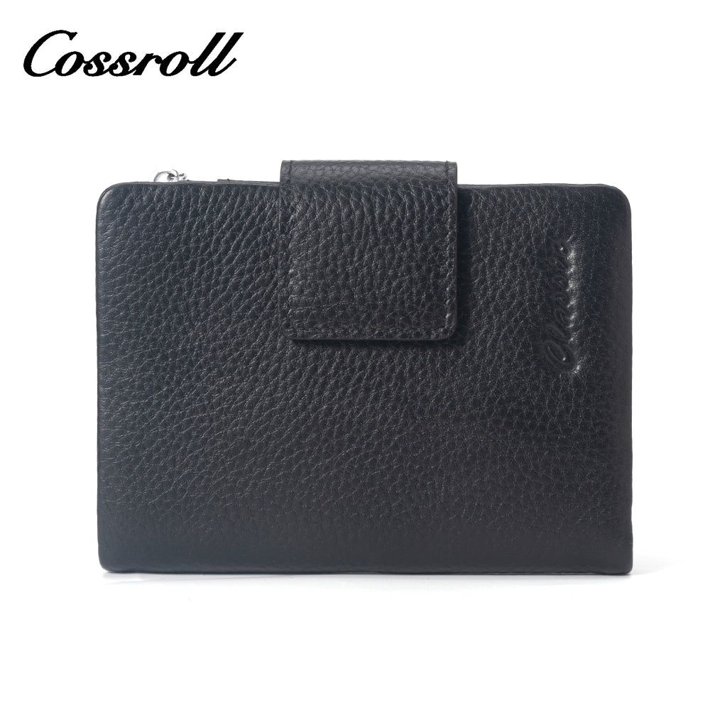 Hot Selling Bifold Leather black zipper Wallet For Men With Great Price