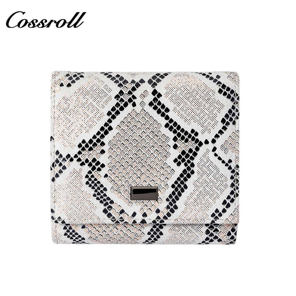 Manufacturers custom foreign trade new wallet female leather short snake wallet cowhide high-end wallet card wallet certificate wallet