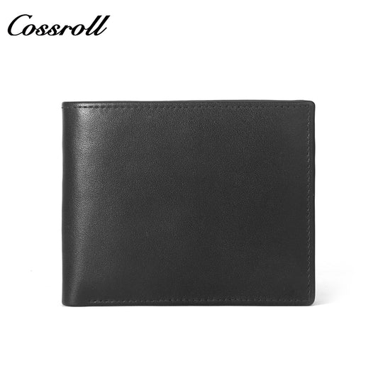 Factory custom short simple leather purse for cowhide coin man wallet for  purse money clip