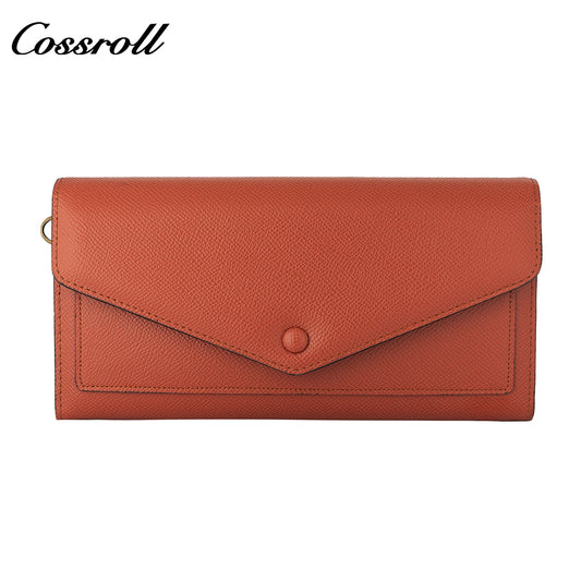 Factory custom short simple leather purse for women cowhide coin wallet for women purse money clip