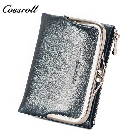 Trendy and Durable Genuine Leather Women's Wallets Women's Short classic