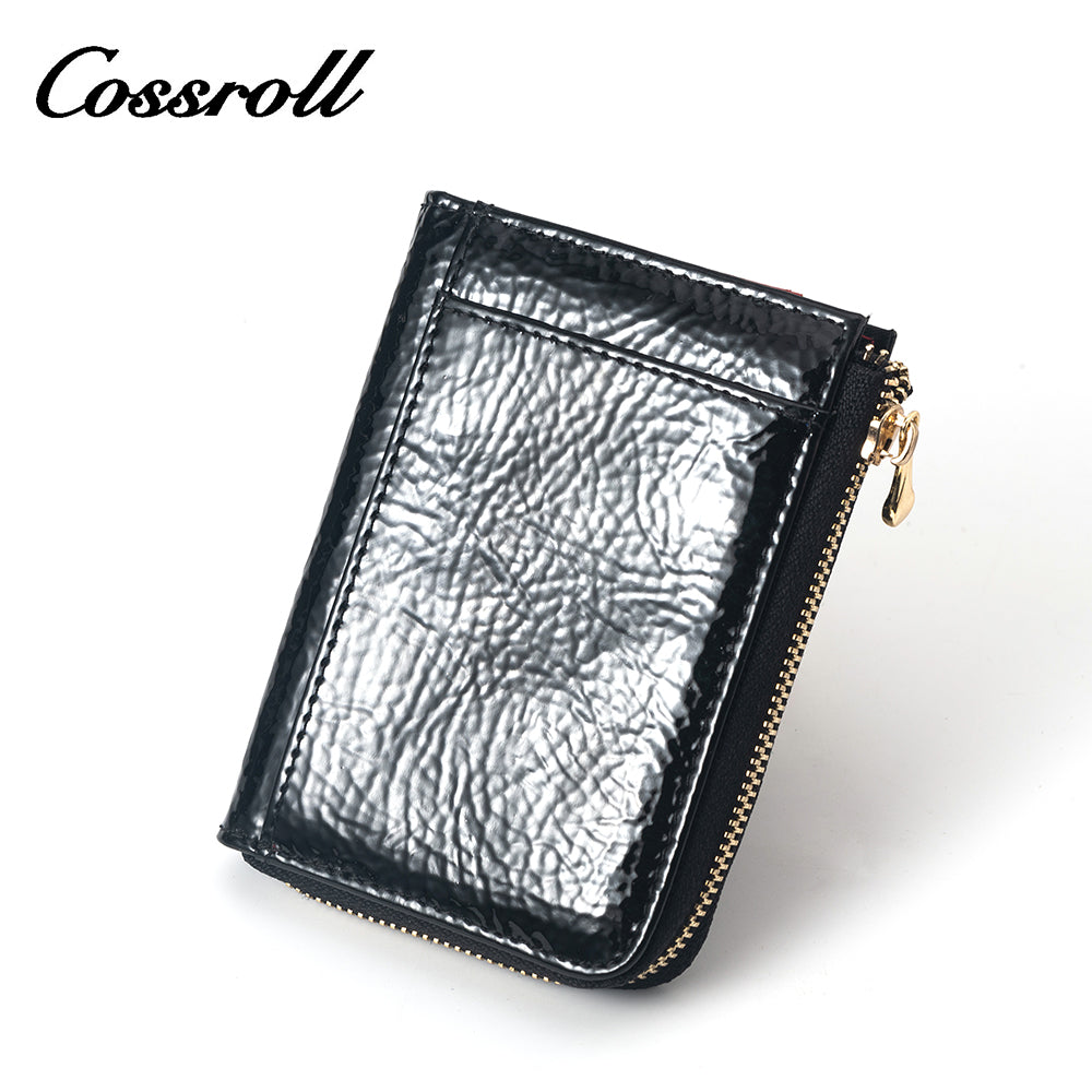 New Customization black leather travel wallet for women With Good Shop