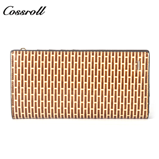 New wallet women's long Korean version multi-card buckle wallet triple fold zipper wallet