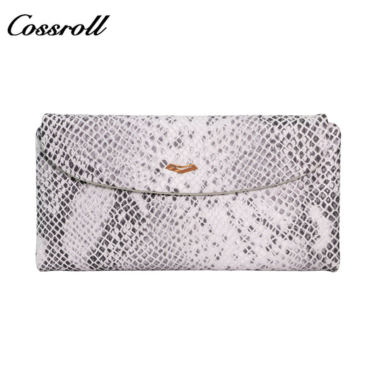 Factory Customized Snake Long Women's Wallet Niche Texture New Cross-border Europe and the United States Practical Design Money Clip
