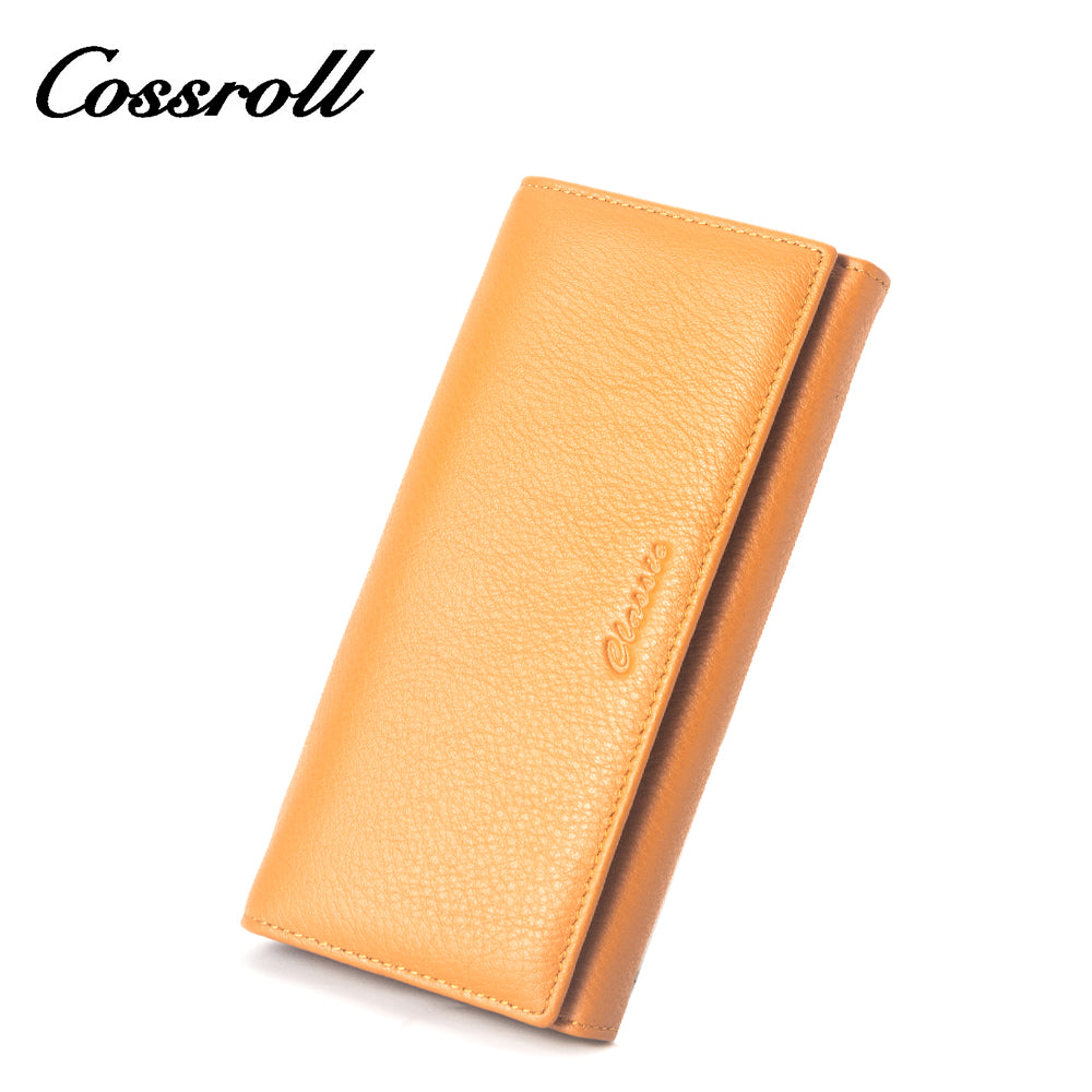 Women's long real wallet Slim Real Leather Credit Card Holder Clutch Wallets for Women