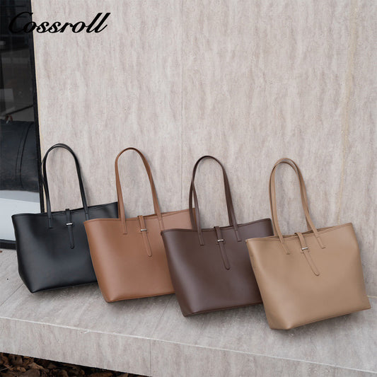 Genuine leather women's bag, large capacity, versatile casual shoulder bag, commuting handbag