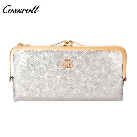 The Factory Produces genuine long card holder wallet geniune leather wallet