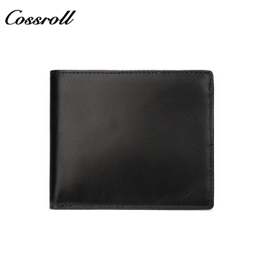 Short Genuine Leather Wallet Plus Envelope Large Capacity with Zipper Men's Money Clip