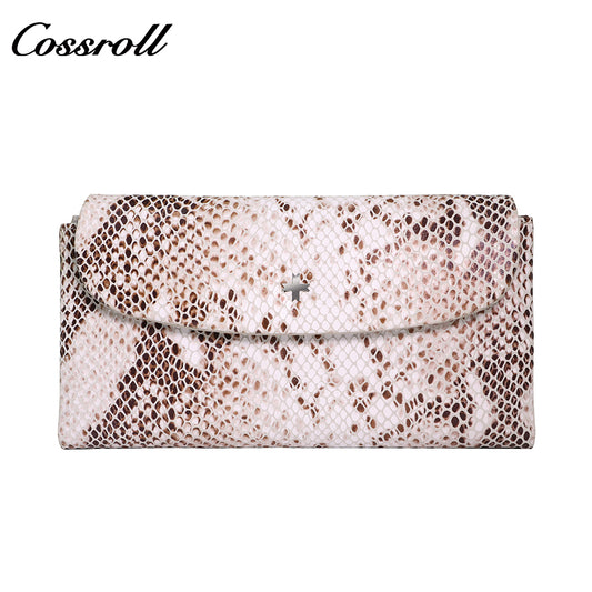 Long women's wallet snake hit color niche texture new cross-border Europe and the United States practical design money clip