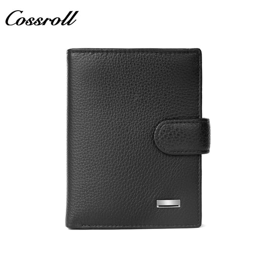 Retro Men's Genuine Leather Wallet, Short Style with Multiple Card Slots, US Dollar Clip