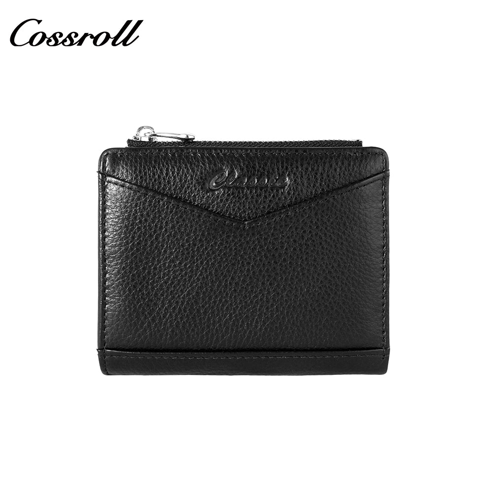 Short Wallet Multi Card Holder Driver's License Card Case Thin Zipper Buckle Coin Purse