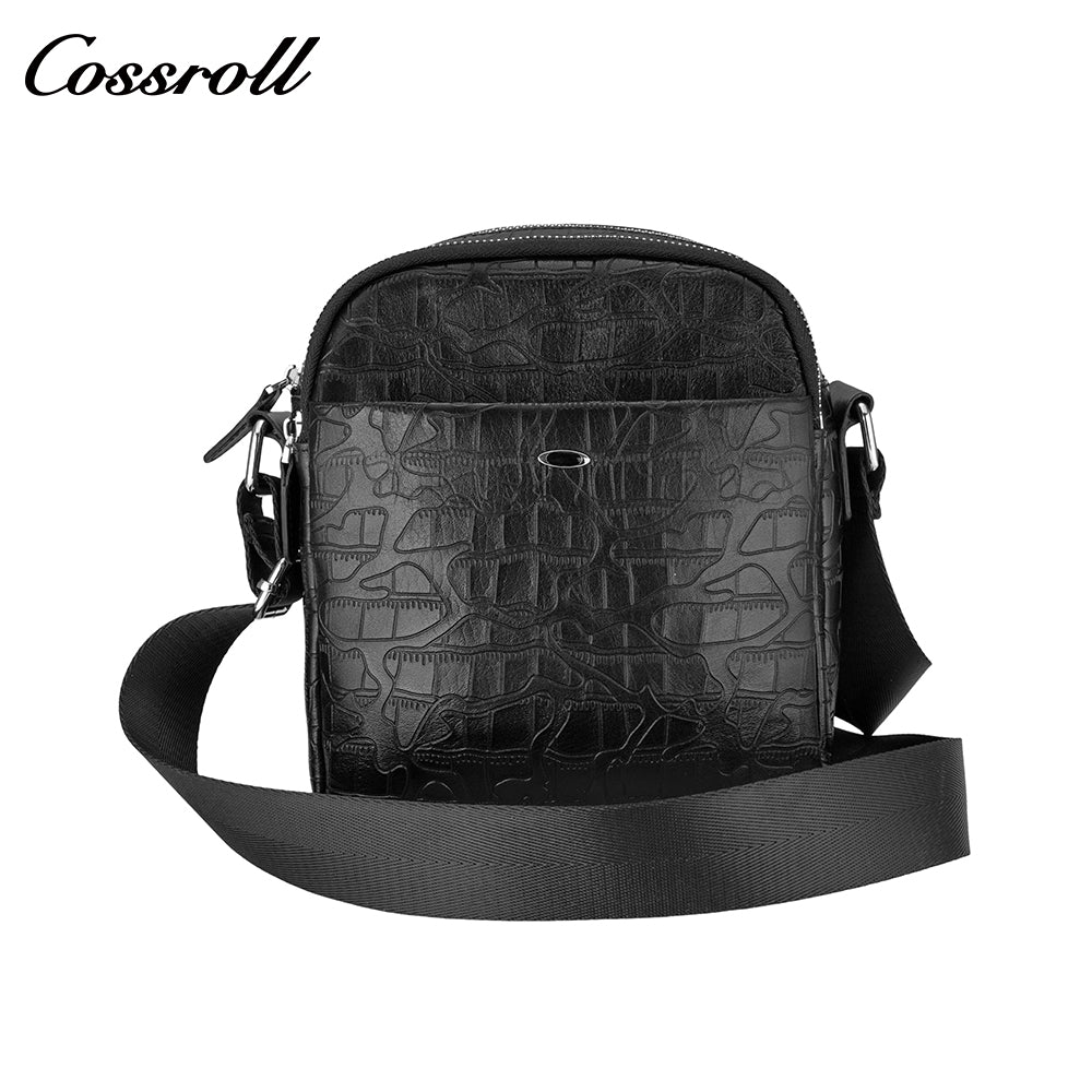 Crocodile leather men's bag day word bag daily business travel office business crossbody bag men's shoulder bag