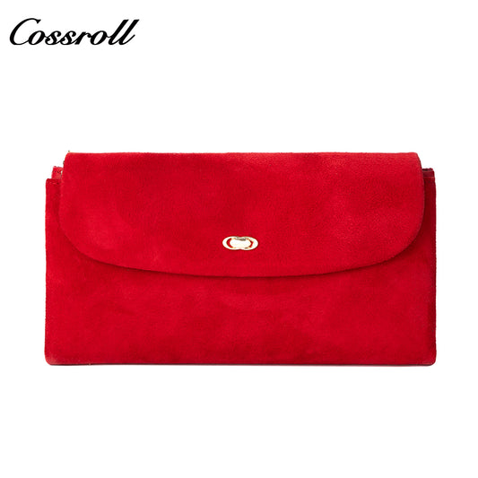Women's Short Wallet with Multiple Card Slots, Coin Purse, Suede Surface, Magnetic Snap Closure