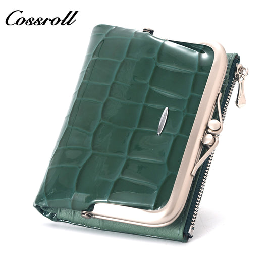 Most Selling Products cowhide wallet crocodile texture patent leather