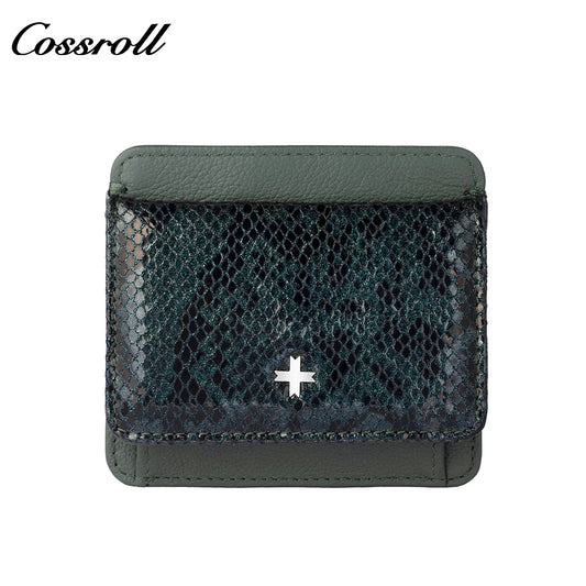 Women's wallet genuine leather European and American fashion vintage card holder coin case