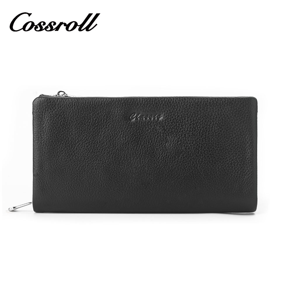Women Leather Wallet Double Zipper With Cards Slots