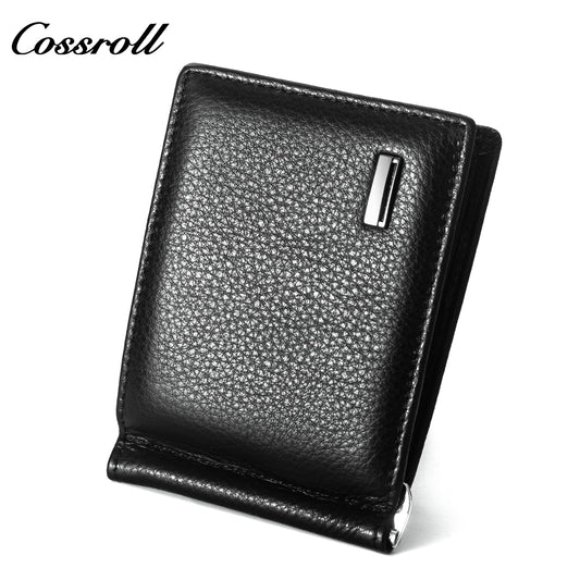 2024 New Genuine Leather Men's Wallet Short High-End Men's Wallet Factory Customized