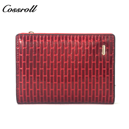 High Quality Wholesale ladies mens genuine leather purse handmade short wallets Genuine Leather