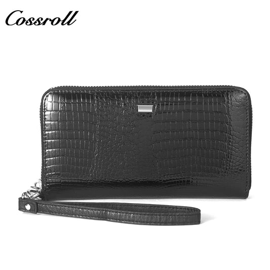 China Factory Supplied Top Quality Professional Design Leather crocodile texture patent leather
