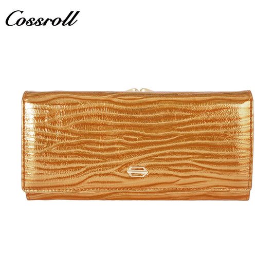 Fashion Magnetic Buckle Women's Patent Leather Leather Wallet Long Customized Wallet