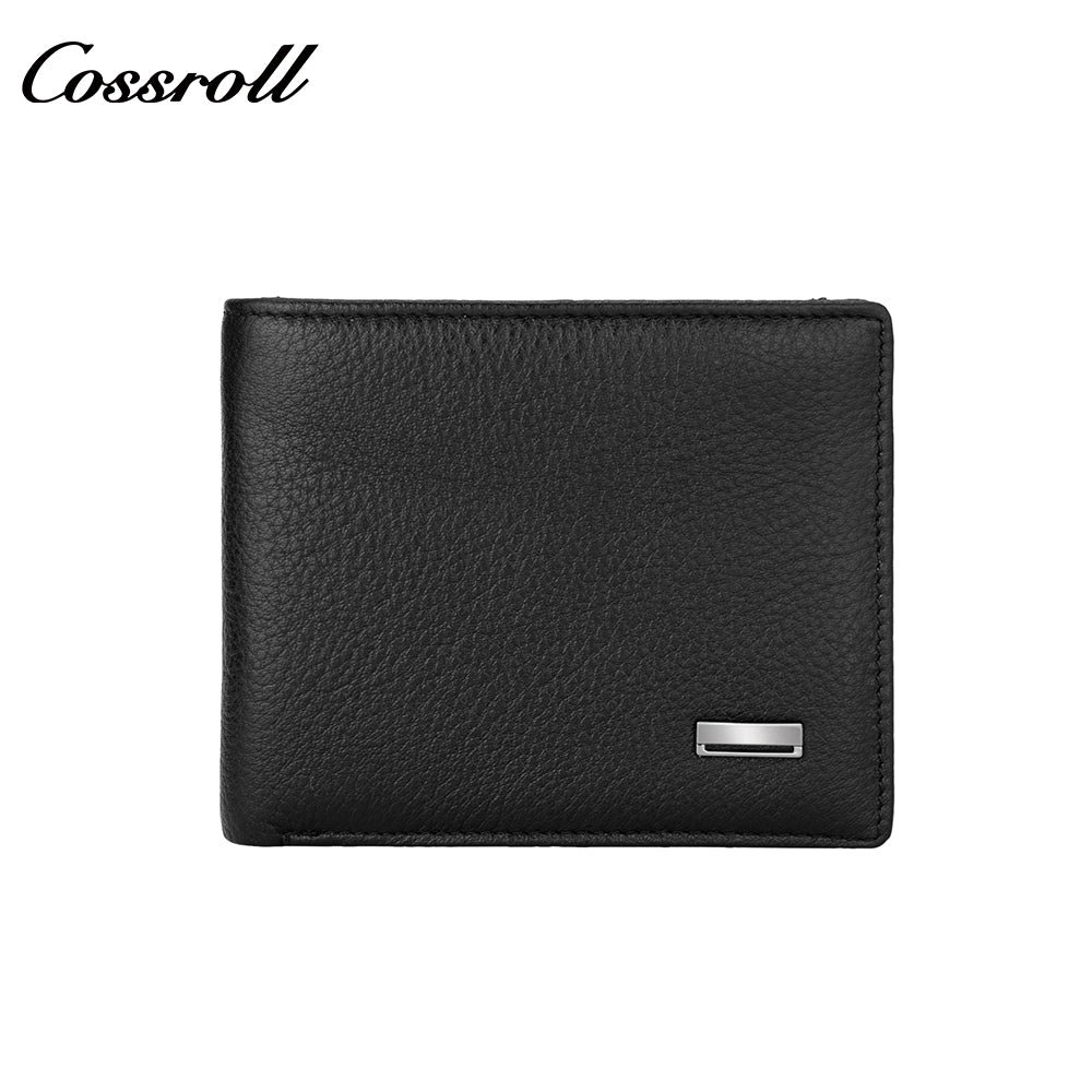 High-grade Genuine Leather Lychee Pattern Short Men's Wallet